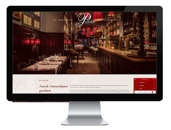 Cafe restaurant van Puffelen Website