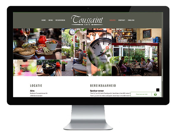 Website Cafe Toussaint