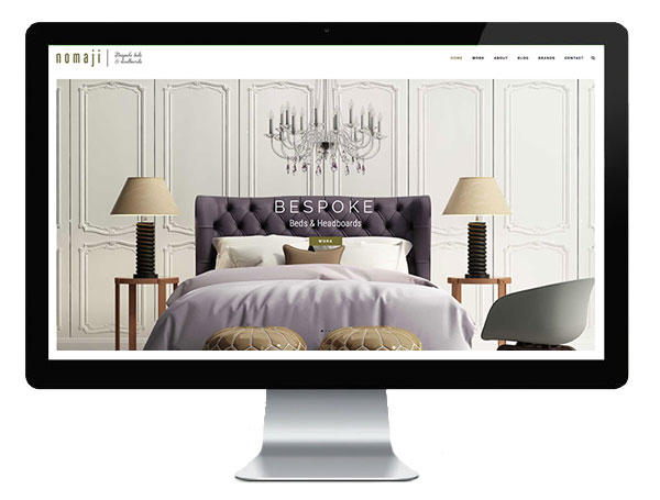 Nomaji Bespoke Beds & Headboards Wordpress website