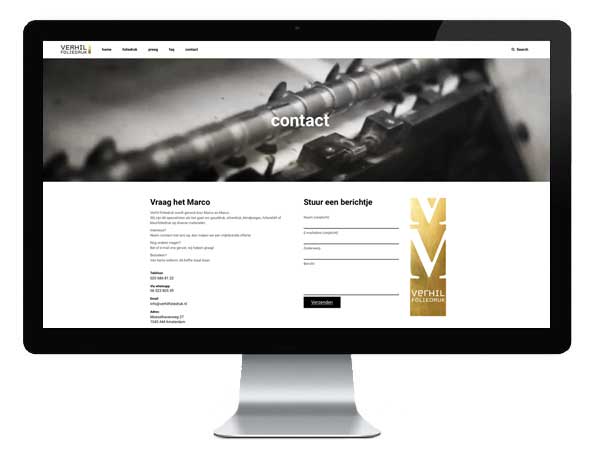 website Verhil Foliedruk